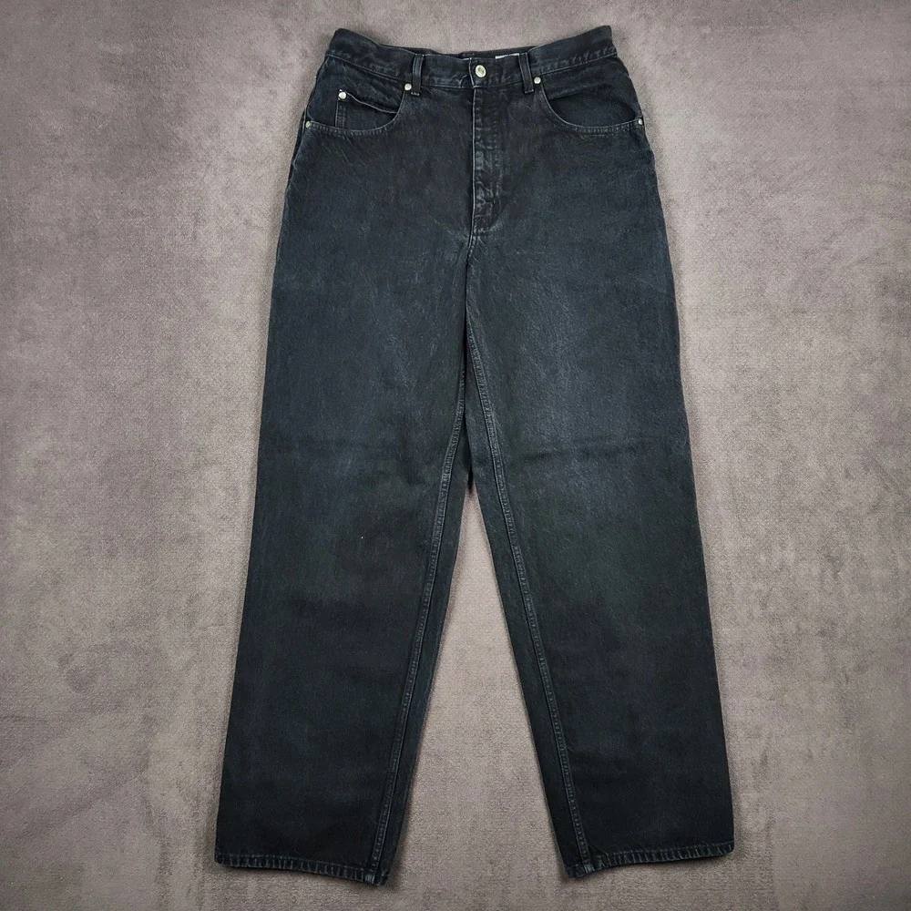 Vintage Anchor Blue Jeans Mens 34x34 Black Beyond Baggy Denim Pants Grunge Y2K